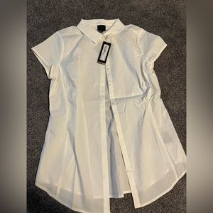 Small white button down blouse